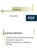 Taxonomy of Learning: Irfannuddin