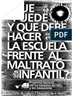 Que puede y que debe hacer la escuela frente al maltrato infantil?