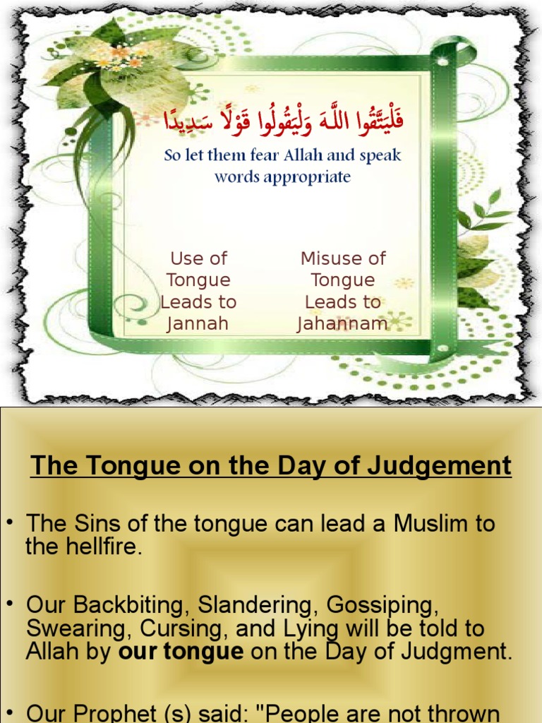 Controlling the Tongue in Islam | PDF | Islamic Theology | Religious ...