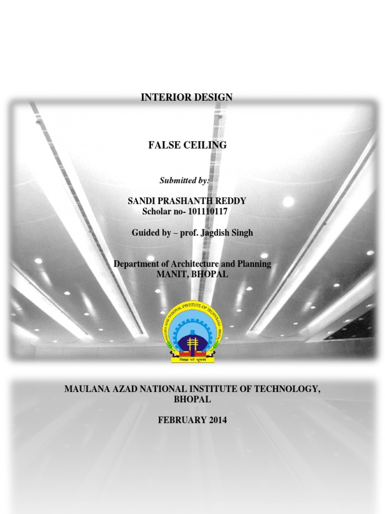 False Ceiling Construction Detail | PDF | Ceiling | Interior Design