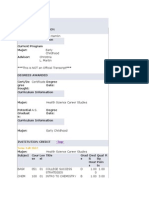 College Transcript