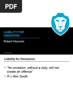 Liability For Omissions: Robert Hiscocks