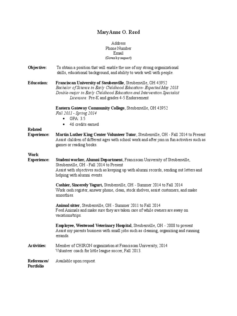 M Reed Resume | PDF