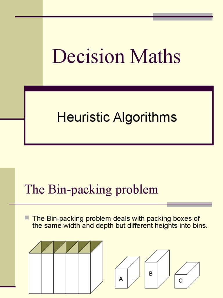Understanding Bin-Packing Algorithms | PDF | Algorithms And Data ...