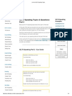 Common IELTS Speaking Topics