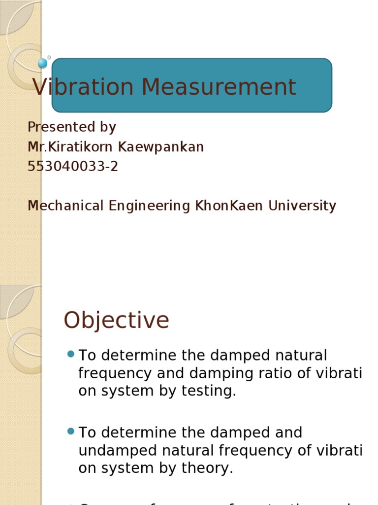 Vibration Measurement Present | PDF | Science & Mathematics ...