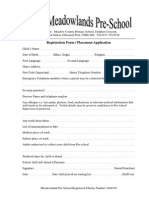Registration Form / Placement Application