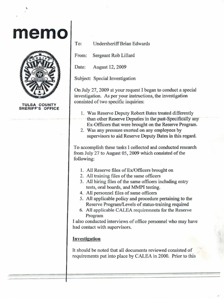Internal Affairs Investigation On Robert Bates PDF