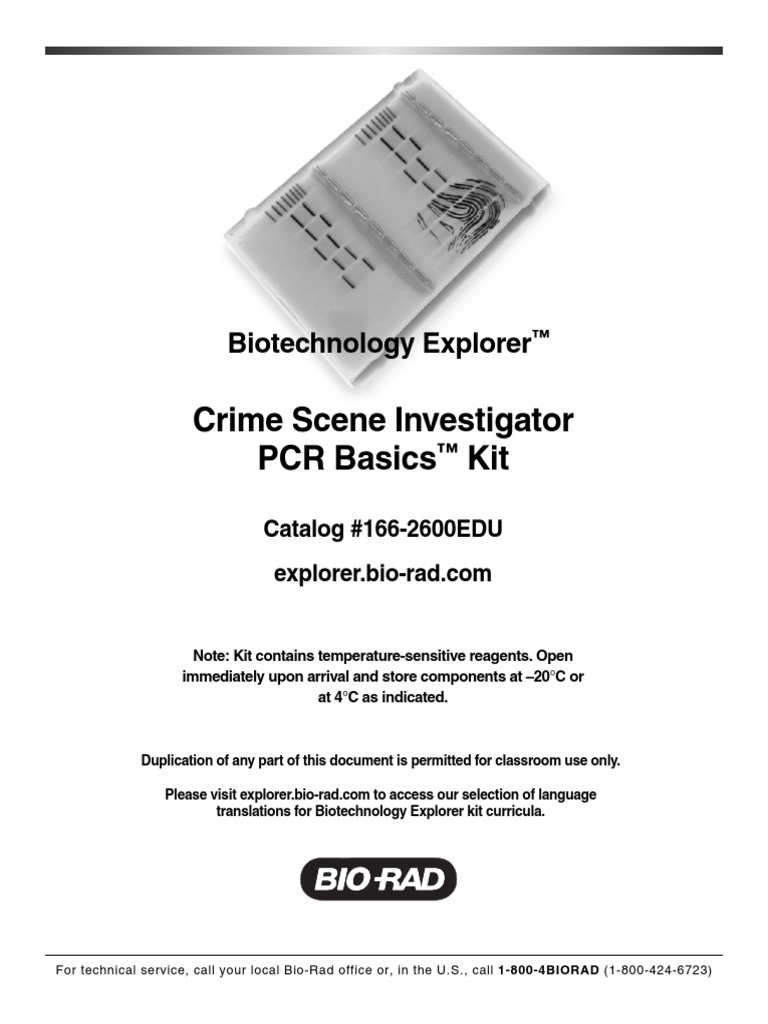 Biorad Csi Pcr Kit | Polymerase Chain Reaction | Dna Profiling | Free