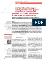Effect of Periodontal Therapy On C-Reactive Protein Levels in Gingival Crevicular Fluid of Patients With Gingivitis and Chronic Periodontitis