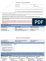 Reference Check Template