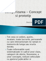 Categorizarea - Concept Si Prototip