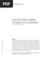 Trabalho e Gênero