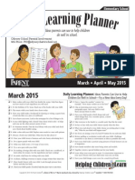Spring 2015 - Daily Learning Planner Elementary 