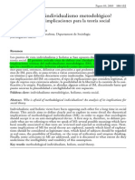 Análisis de las implicaciones del individualismo metodológico para la teoría social