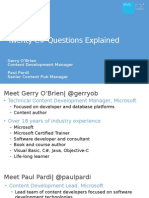 Twenty C# Questions Explained: Gerry O'Brien Content Development Manager Paul Pardi Senior Content Pub Manager
