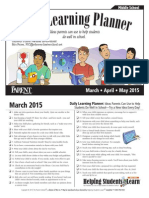 Spring 2015 - Daily Learning Planner - Middle School