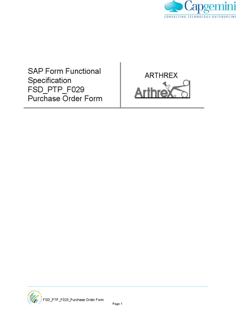 FSD PTP F029 Purchase Order Form | PDF | Business