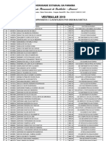 Vestibular 2010 Uepb - Lista Geral de Aprovados e Classificados Por Ordem Alfabética