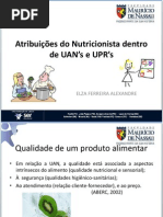 Asa Aula 01 Atribuicoes Do Nutricionista Em Uan e Upr