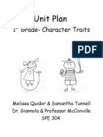 1 Grade-Character Traits: Unit Plan