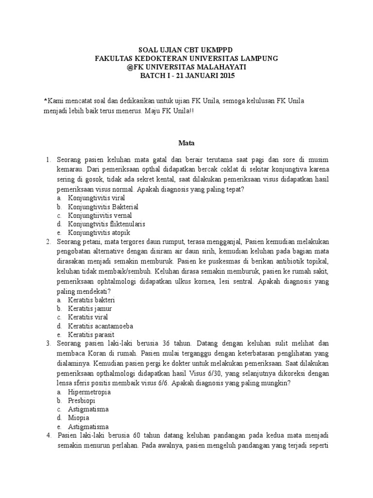 Soal Cbt Februari