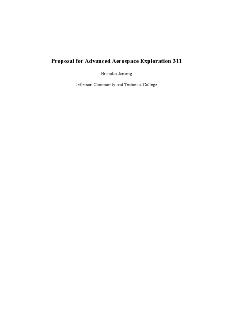 Advanced Aerospace Exploration Course Proposal | PDF | Extravehicular ...