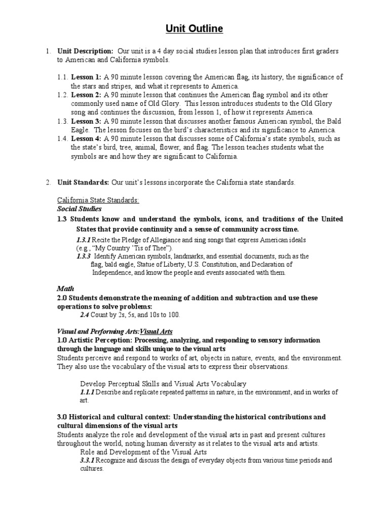 Assignment 13Outline For Social Studies Unit PDF Perception