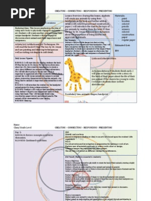 zoo handprint animals lesson plan