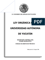 Yucatan Ley Organica de La Uady