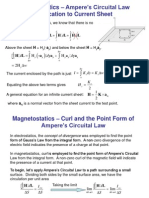 Magnetostatics - Ampere's Circuital Law Application To Current Sheet