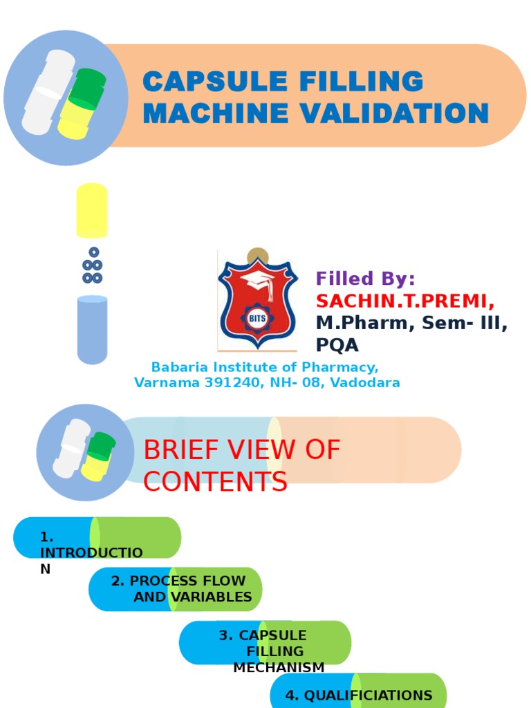 Capsule Filling Machine Validation Guide | PDF | Tablet (Pharmacy ...