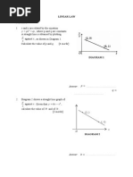 X and y Are Related by The Equation: Linear Law Paper 1