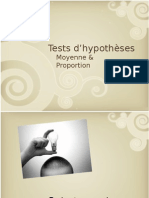 Tests D'hypothèses