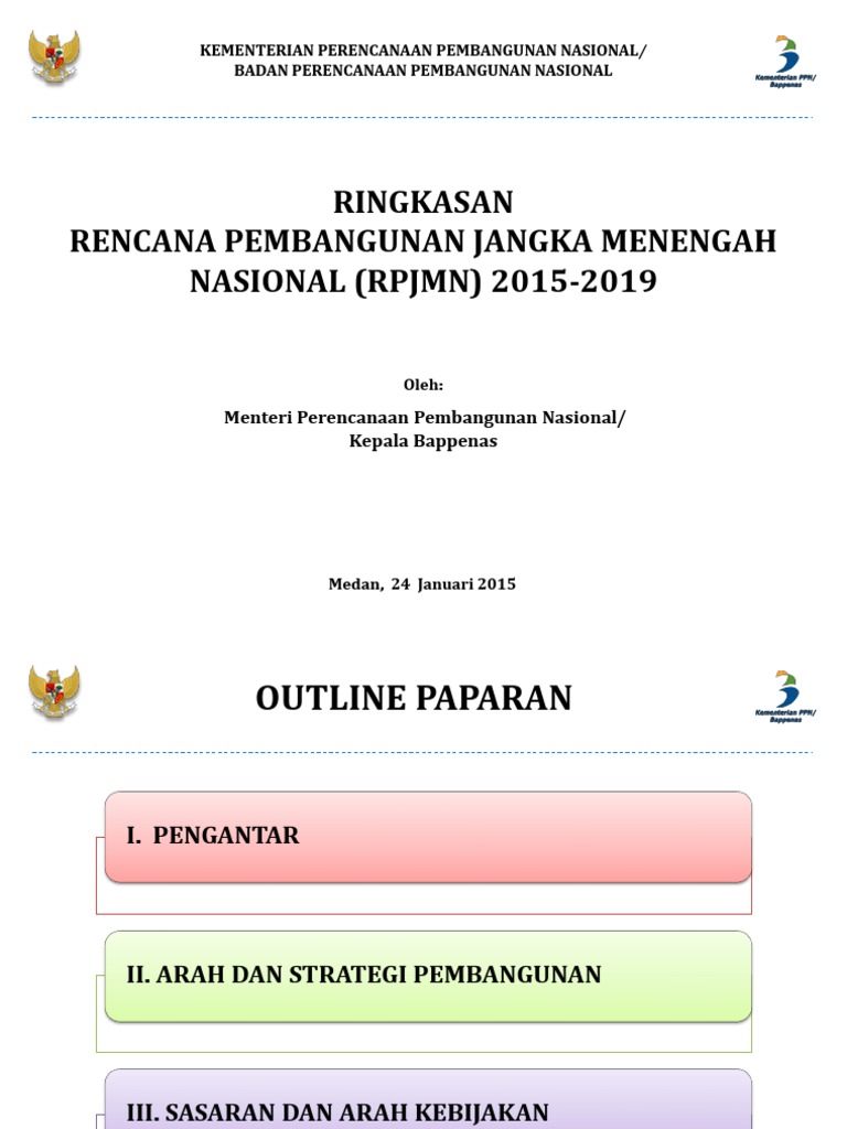 RPJMN 2015-2019: Strategi Pembangunan Nasional | PDF