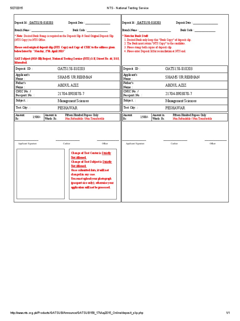 NTS - National Testing Service | PDF | Finance & Money Management