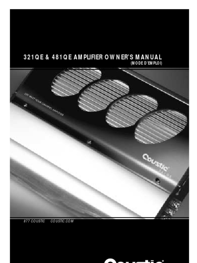 Coustic Amp Manual Amplifier Loudspeaker