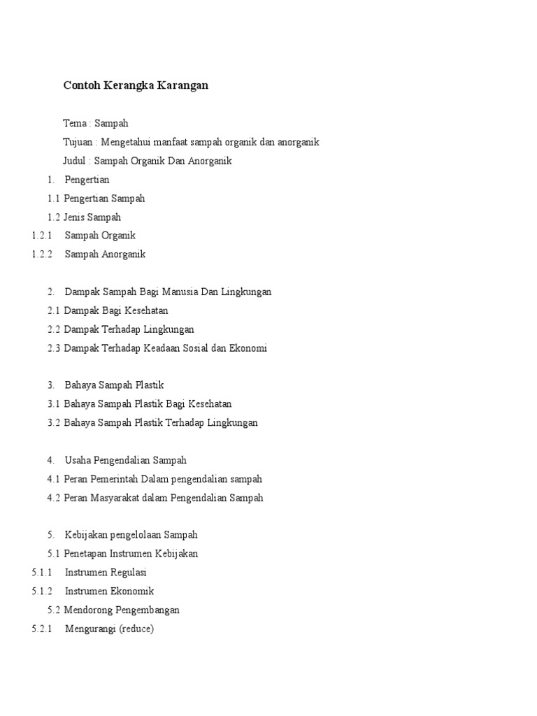 Contoh Kerangka Karangan Tentang Kesehatan Mind Books Contoh Kerangka Karangan Tentang Kesehatan Mind Books