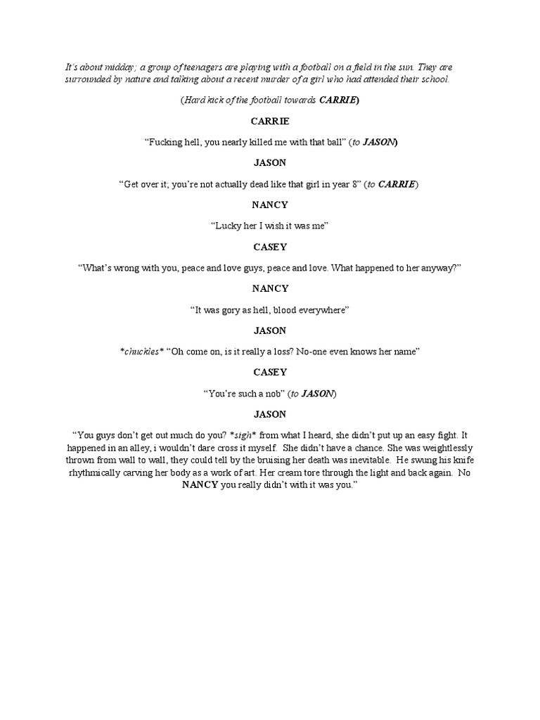 The Script Horror Opening | PDF