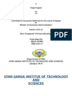 Gyan Ganga Institue of Technology AND Sciences: Master of Business Administration