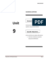 BA201 Engineering Mathematic UNIT9 - Numerical Method