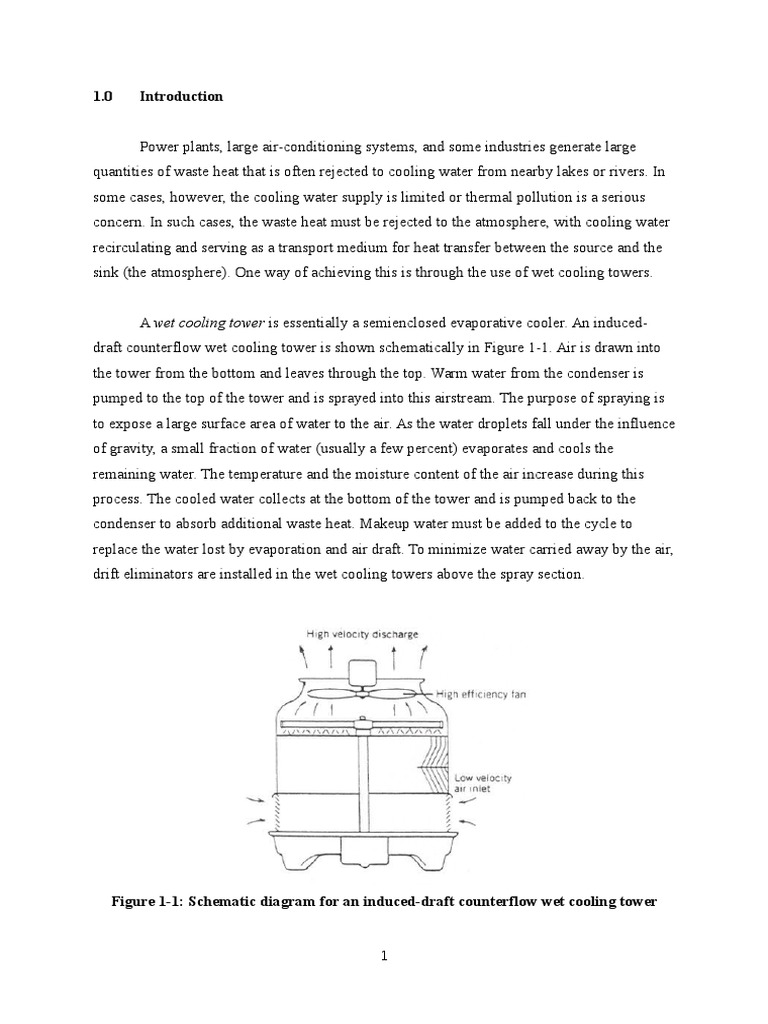 Cooling Tower Experiment Lab Report | PDF | Air Conditioning | Heating ...