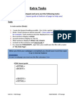 Extra Tasks: (Use The HTML Layout Guide at Bottom of Page To Help You)