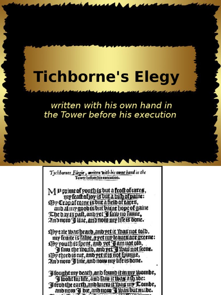 Tichborne's Elegy Download Free PDF Poetry