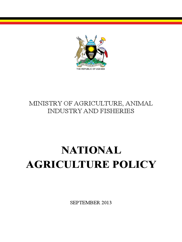 Uganda National Agriculture Policy PDF Agriculture Economic