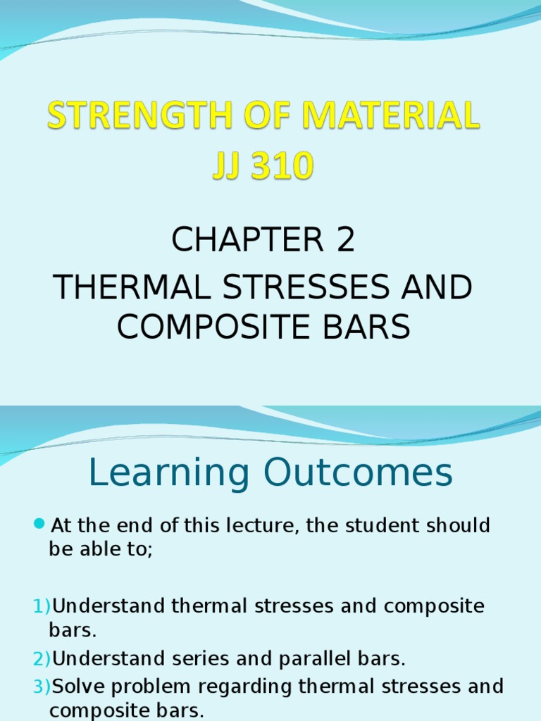 Thermal Stresses in Composite Bars | PDF | Thermal Expansion | Stress ...
