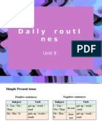 Daily routines in simple present tense