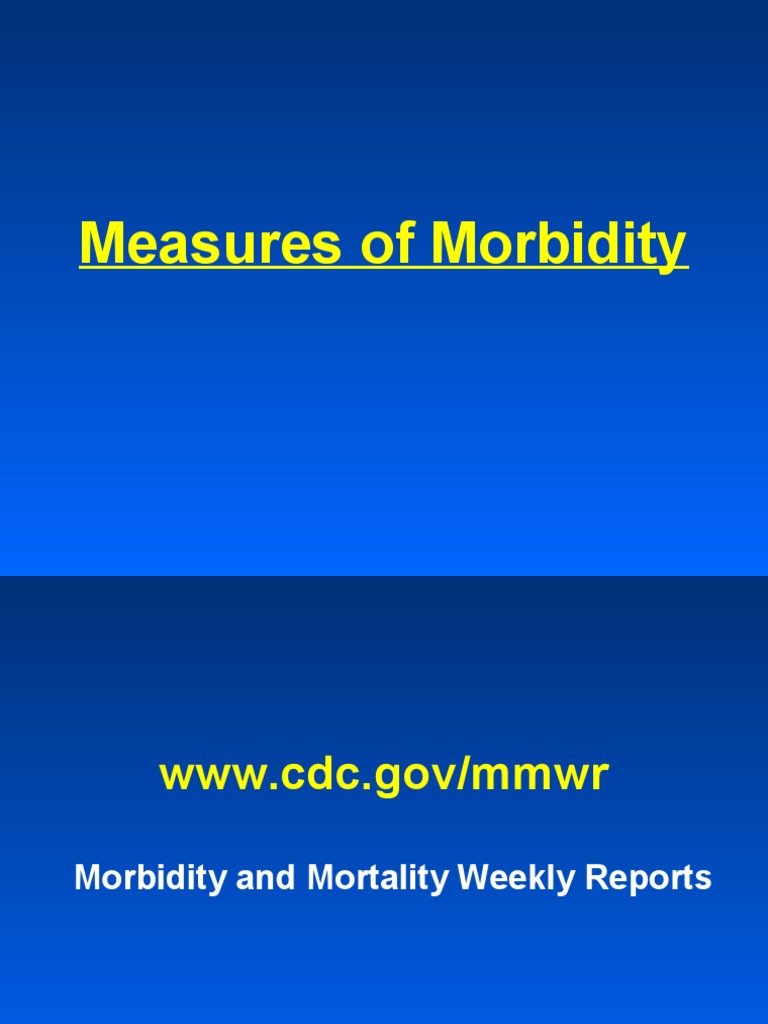 Morbidity - Epidemiology | PDF | Incidence (Epidemiology) | Prevalence