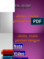 Jenis Mata Jahitan Tangan