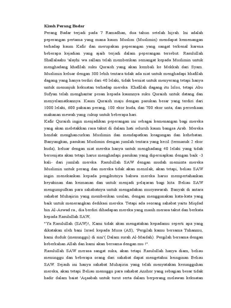 Kisah Perang Badar Pdf